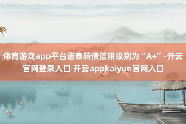 体育游戏app平台诺泰转债信用级别为“A+”-开云官网登录入口 开云appkaiyun官网入口