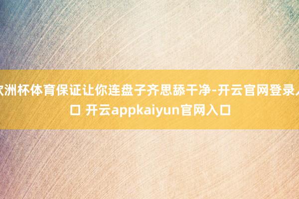 欧洲杯体育保证让你连盘子齐思舔干净-开云官网登录入口 开云appkaiyun官网入口