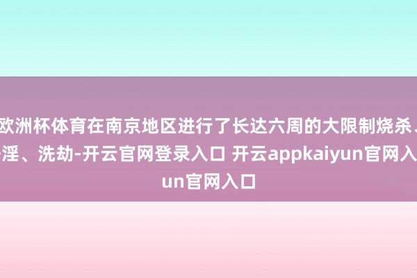 欧洲杯体育在南京地区进行了长达六周的大限制烧杀、奸淫、洗劫-开云官网登录入口 开云appkaiyun官网入口